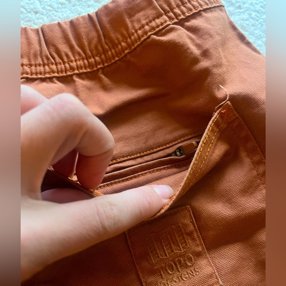 Topo Designs Dirt Shorts Women’s Hiking Casual Versatile - L - Brick Orange - Picture 9 of 13